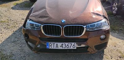 BMW X3 2016r, 2.0 Benzyna. 4x4. AUTOMAT. Uszkodzony. Poobijany.